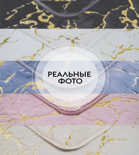 Marble Bathroom Rugs Nonslip Soft Rabbit Fur Bath Mats for Luxurious Bathroom Decor