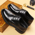 Leather Oxford Shoes for Men Elegant Minimalist Lace Up Business Casual Footwear