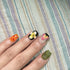 10pcs Artistic Press On Nails Featuring Elegant French Style with Hand Painted 3D Floral Designs - Perfect Summer Short Tips for Parties
