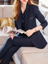 Chic Korean Fashion Women's 3-Piece Blazer Suit Set with Long Sleeve Vintage Jacket and Vest + Slim Straight Pencil Pants for Elegant Business Outfits