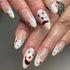 24-Piece Medium Long Press-On Acrylic Nails with French Tip Design - Fun Clown Removable Fake Nails for Parties, Adhesive Wear for Trendy Nail Art