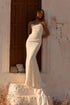 Kyoto White Strapless Mermaid Wedding Dress Pleated Formal