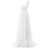 Chiffon Off-Shoulder A-Line Dress With Floral Pleats Floor-Length Corset Back Bridesmaid Dress