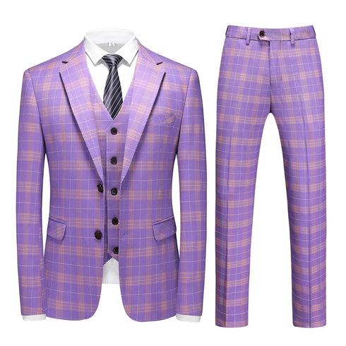 Men's Casual Three-Piece Suit Set for Fashion Business and Weddings