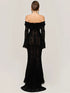 Mozision Lace Off-shoulder Sexy Maxi Dress Elegant Evening Dress