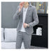 Korean Slim Fit Two-Piece Suit Set for Men Casual Trendy British Style Coat and Trousers