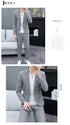 Korean Slim Fit Two-Piece Suit Set for Men Casual Trendy British Style Coat and Trousers