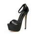 Glamorous Sequined Platform Sandals for Women - Sexy Open Toe Party Heels