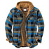 Men's Casual Plaid Hooded Zipper Jacket - Cozy Winter Outerwear for Stylish Adventures
