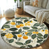 Plant Pattern Round Carpet Plush Lounge Rug for Living Room and Bedroom