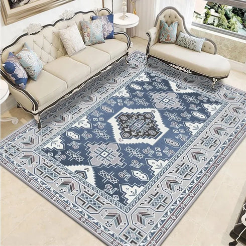 Retro Persian Carpet Blanket for Bedroom and Living Room Decor