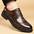 Leather Oxford Shoes for Men Elegant Minimalist Lace Up Business Casual Footwear