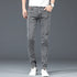 Slim Gray Blue Skinny Jeans for Men - Casual Denim Trousers