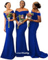 Off Shoulder Satin Mermaid Bridesmaid Dress With Ruched Detailing And Sweep Train