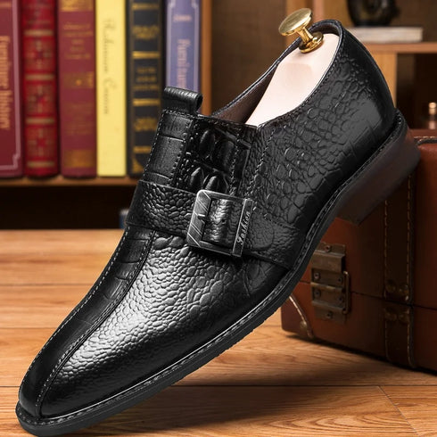 British Style Genuine Leather Wedding Oxfords Business Shoes for Men Casual Office Work Dress Footwear