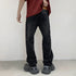 Black Men's Designer Jeans Straight Leg Baggy Denim Trousers