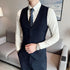 Fashion Business Casual Suit Set for Men with Vest and Trousers for Wedding