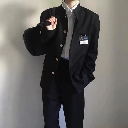 Japanese Style Men's School Uniform Blazers - Trendy Western-style Suit for Streetwear Fashion Enthusiasts and Urban Chic Looks
