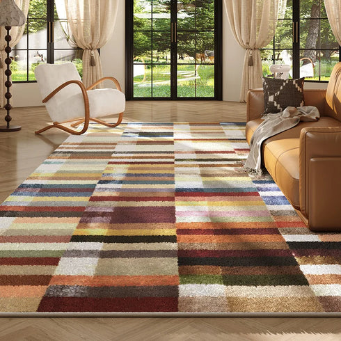 American Style Living Room Decoration Retro Carpet Thick Anti-Slip Lounge Mat Large Area Rug for Bedroom Fluffy Plush Study Rug