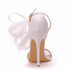 Elegant Women's Sandals with Pointed Toe and Butterfly Knot for Wedding and Office Wear
