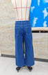 Baggy Dot Print Jeans For Women, Casual Wide Leg Denim Pants With Pockets, Low Rise Comfort Fit