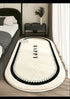 Cashmere Imitated French Oval Bed Rug for Living Room and Study, Dirt Resistant Non-Slip Carpet