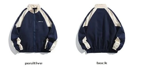 Trendy Hip Hop Varsity Jackets for Men and Women - Stylish Patchwork Color Block Windbreaker Coats Perfect for Spring and Autumn Fashionable College Looks