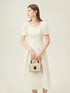 FSLE Swan Dress French Style High Waist Dress for Women