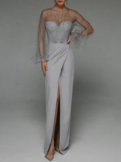 Sexy Wedding Dresses for Women Casual O-Neck Long Dress Elegant Evening Style