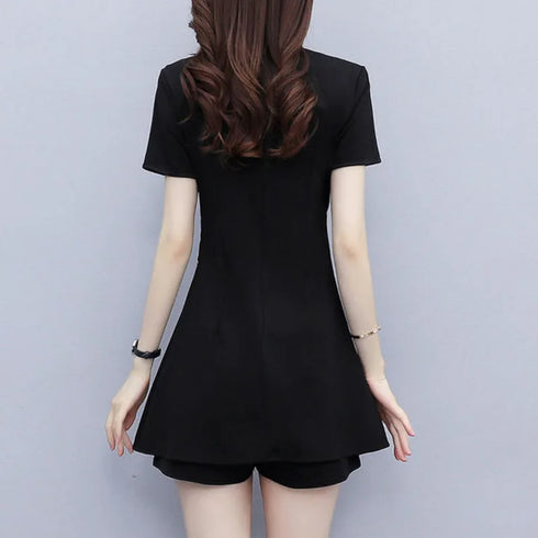 Women's Suit Chinese Style Outfits Matching Crop Top Shorts Two Piece Sets Summer Retro Cheongsam Lady Clothes