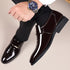 Men Patent Leather Casual Loafers Slip On Shoes for Business and Party