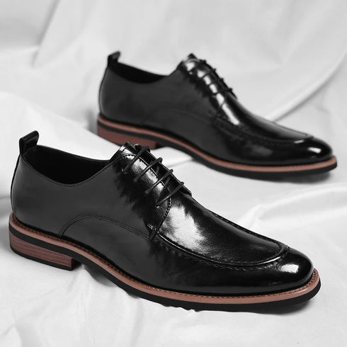 Handmade Soft Oxford Shoes for Men Casual Business Derby Footwear
