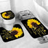 4 Piece Doormat Shower Curtain Set with Non-Slip Rugs Toilet Seat Cover and Bath Carpet for Bathroom Decor