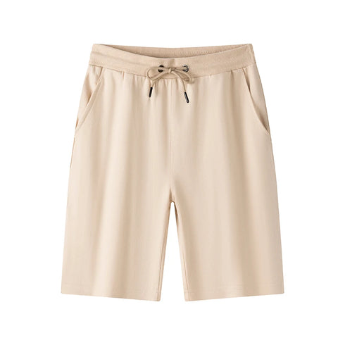Men's Casual and Fashionable Pure Cotton Shorts with Drawstring