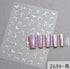 5D Embossed Nail Art Stickers - Semi-Transparent White Bowknots Adhesive Sliders for Creative Manicure Decorations and Nail Art Accessories