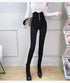 Beige Super High Waist Pencil Jeans Women Korean Slim Denim Pants