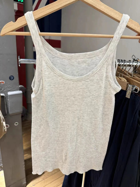 Chic Ribbed Cotton Crop Top for Women - Cute Sleeveless Camisole for Summer, Slim Fit Y2K Aesthetic Streetwear Crop Top, Perfect for Vintage and Kawaii Styles