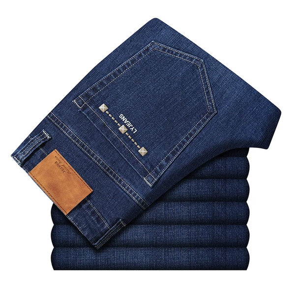 Y2K Vintage Men's Baggy Pants Luxury Denim Jeans Plus Size