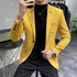Deerskin Fleece Slim Fit Business Blazer Suit Coat for Men