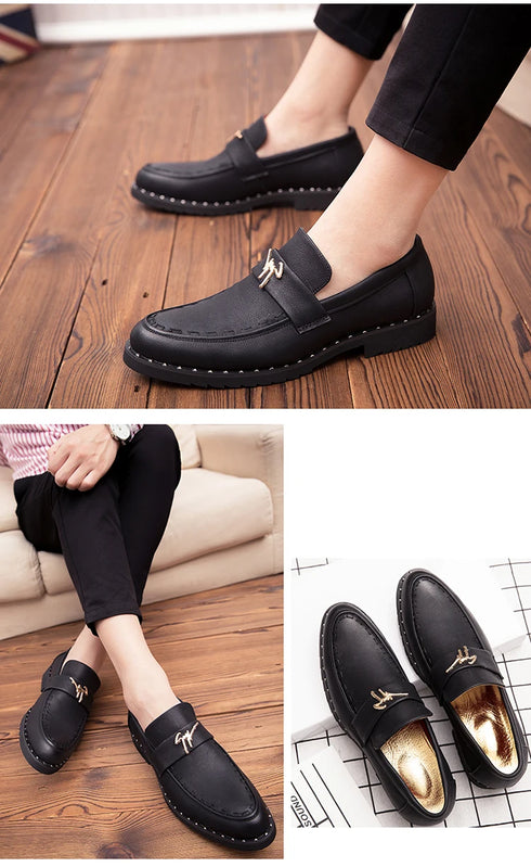 Elegant Men's Pointed Toe Dress Shoes – Luxurious Patent Leather Oxfords for Wedding and Party Occasions, Perfect for Office & Career Events