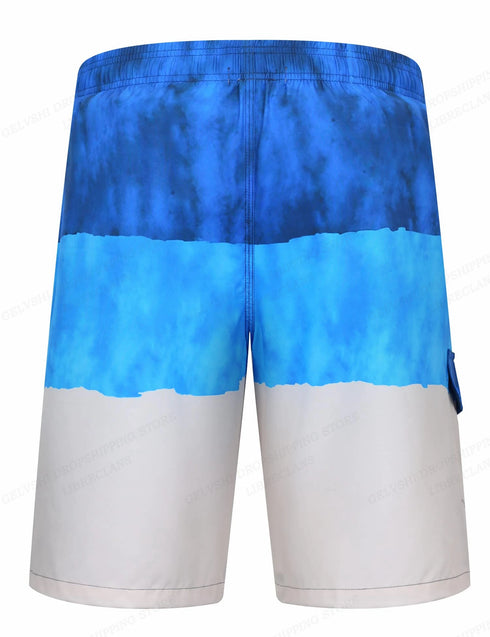Striped Beach Shorts Men Fashion Swimwear Board Shorts Trunk