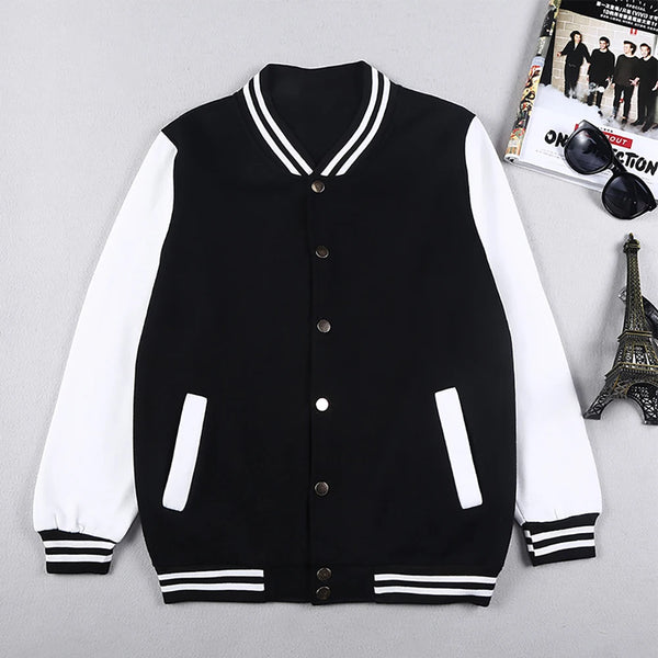 Casual Oversized Baseball Jacket for Men and Women - Fleece Street Coat in S-5XL, Warm and Comfortable for All Seasons