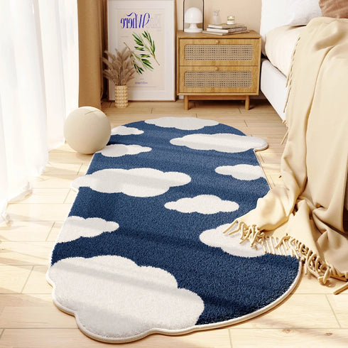 Shaped Bedroom Carpet Soft Modern Home Decoration Aesthetics Cloud Rug