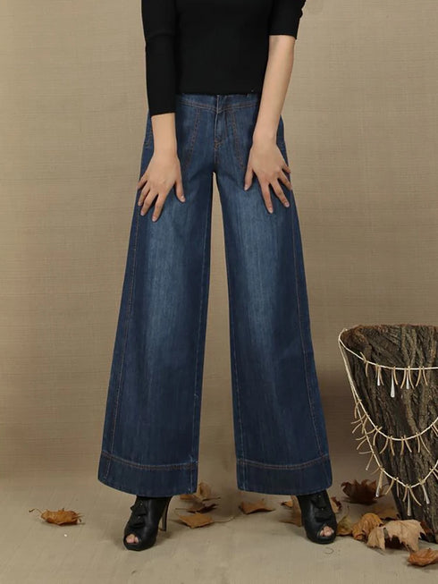 High Waist Wide Leg Jeans for Women Casual Baggy Trousers
