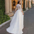 Boho Elegant A Line Wedding Dress Women’s Lace High Neck Customized Chiffon Bridal Gown