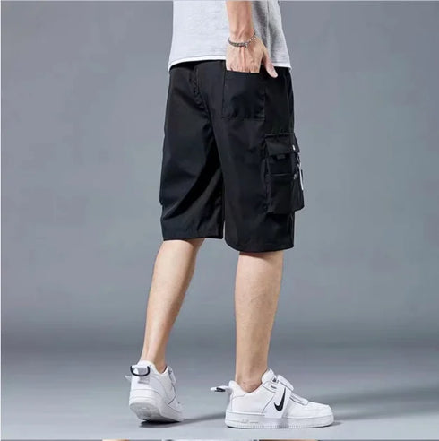 Men's Casual Workwear Shorts with Multiple Pockets for Summer Comfort