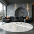 Geometric Round Carpet for Living Room Modern Luxury Home Decor Area Rug Non-Slip Mat