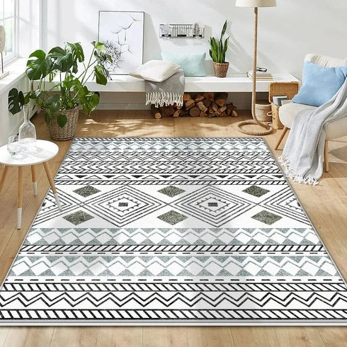 Moroccan Luxury Rug for Living Room and Bedroom Easy Clean Non Slip Decor