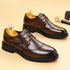 Leather Oxford Shoes for Men Elegant Minimalist Lace Up Business Casual Footwear