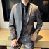 Fashion Business Casual Suit Set for Men with Vest and Trousers for Wedding